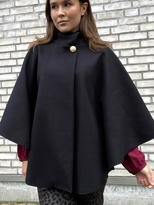 Comfortable Wool Cape Coat